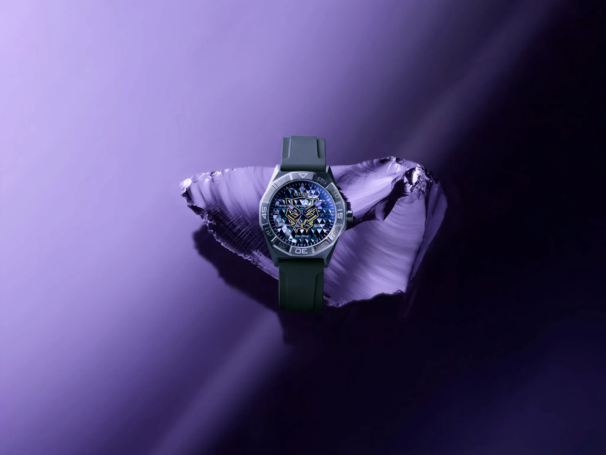 Black Panther 60th Anniversary Black Dial Silicone Strap AW1858